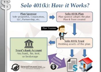 Self-directed Solo 401k Process Flowchart Illustration